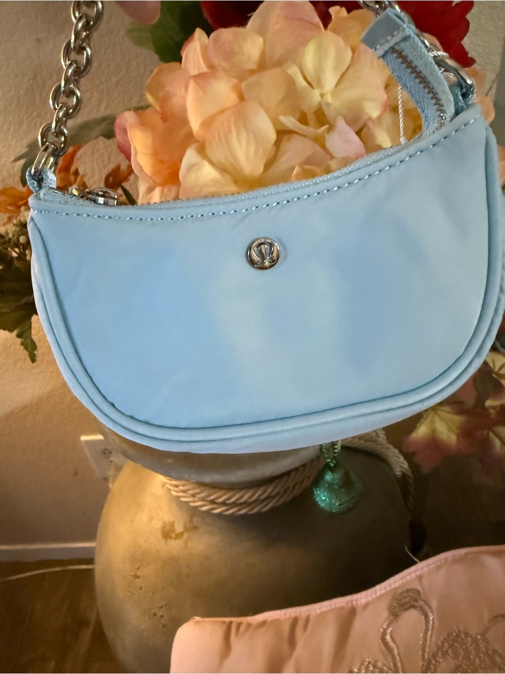 lululemon athletica Pastel Blue Mini Chain Shoulder Bag